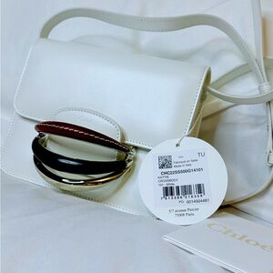 NWT & Dust Bag White Leather Kattie Crossbody